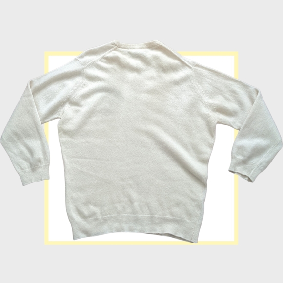 - Vintage super soft shetland wool, cream coloured sweater - Picture 6 of 11